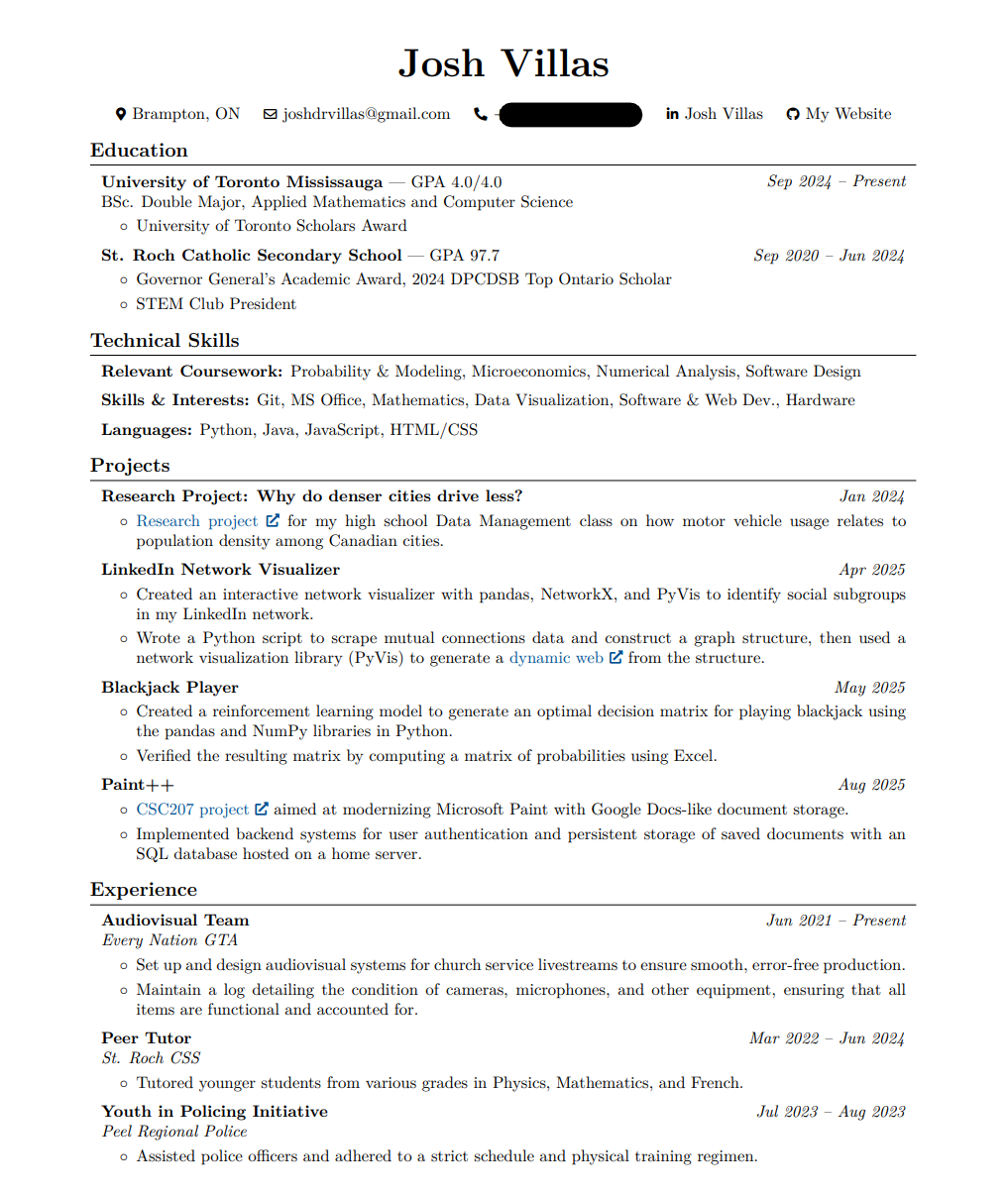 Resume preview